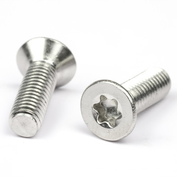 Stainless Steel 304 M2 M2.5 M3 M3.5 M4 Torx Flat Head Screw Hand Tighten Anti-theft Machine Screws